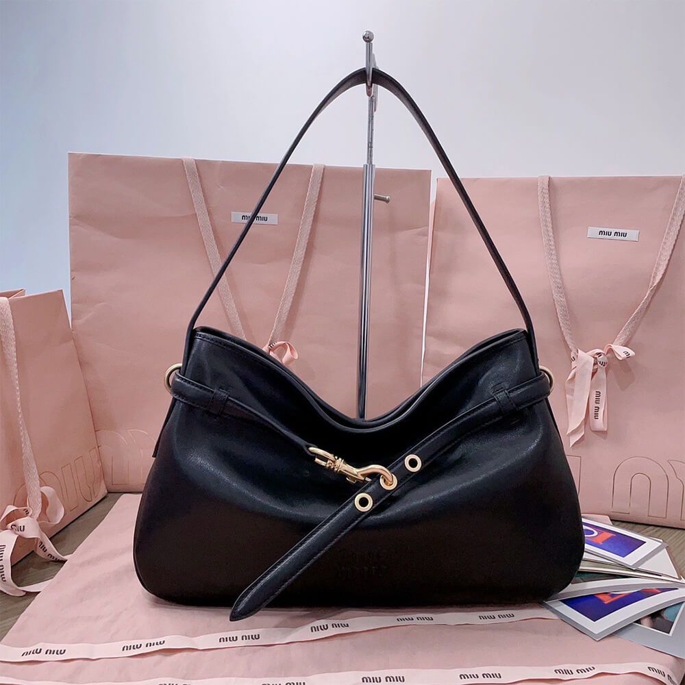 MIUMIU Medium Aventure nappa leather bag(HIGH-END GRADE)