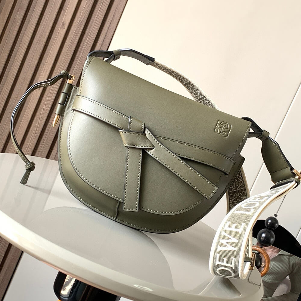 Loewe Small Gate bag in soft calfskin and jacquard