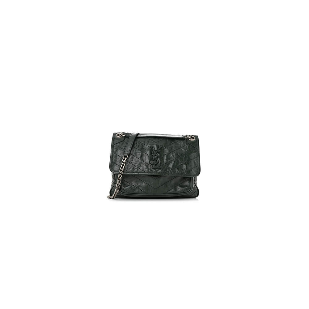 YSL NIKI MEDIUM IN CRINKLED VINTAGE LEATHER(HIGH-END GRADE)